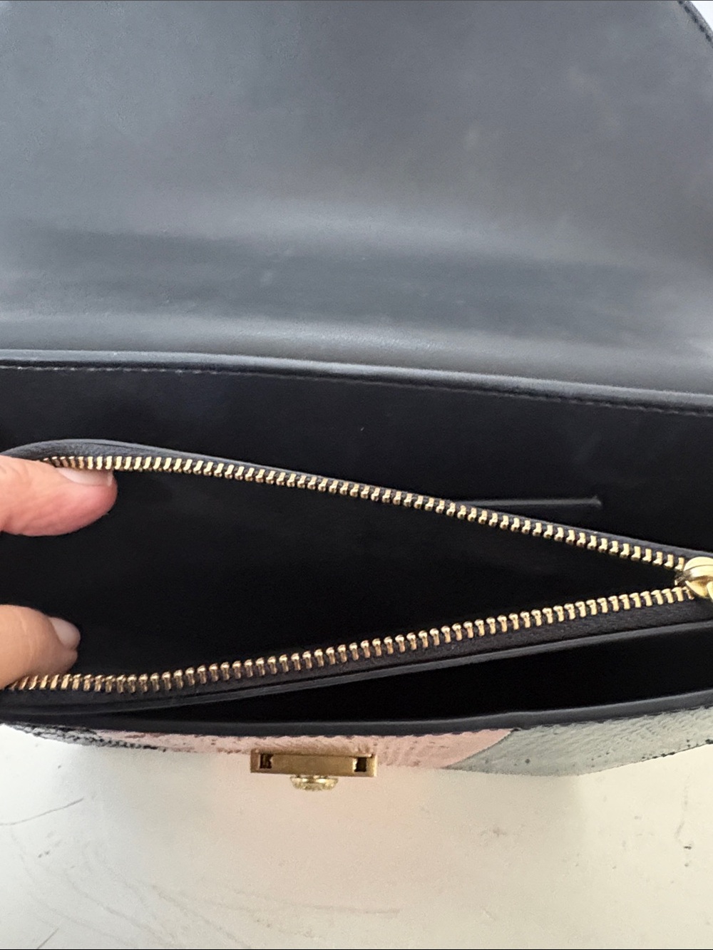 Veronica Beard Multicolor Python-Texture Chain Shoulder Bag - Picture 9 of 9